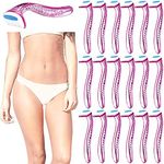 Honoson 16 Pieces T Type Bikini Disposable Razors for Women Durable Travel Accessories Pubic Hair Removal Beauty Razor Bikini Line Trimmer for Body Cosmetic Tool (Rose Red)