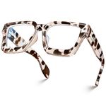 VISOONE Blue Light Blocking Glasses with TR90 Rectangle Frame and Chic Preppy Look for Women Men RIVER