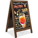 VAIIGO Chalkboard Sign Board 40"x20" - Double Sided Standing Chalkboard Easel for Outdoor Sandwich Board Signs Menu Board, A Frame Chalkboard Stand Sidewalk Sign for Restaurant, Wedding, Business