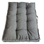 STRWARD Large Floor Pillow Meditation Cushion,Tufted Seat Cushions Kids Reading Nook Cushion Floor Pillows Seating for Adults,Thick Floor Cushion Sitting Pillow for Living Room Balcony Outdoor（Gray）