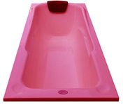 MADONNA Bonn Acrylic 4.5 feet Bathtub with Drainage Accessories (Pink)