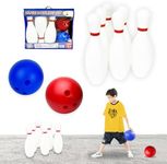 Grip Kids 17 inch Huge Bowling 6 pins Set with Storage Bag - Outdoor & Indoor Play Toys, Backyard Games Kids Activities, Family Party, Birthday for Toddlers Ages 5 6 7 8 Year Old - Amazon Exclusive