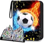 TsuiWah Soccer Card Binder 9-Pocket, Trading Card Binder, Sports Card Album Fits 900 Cards with 50 Removable Sleeves, Zipper Collectible Card Holder Organizer for Soccer, Hockey, Sports Trading Cards