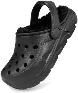 Cubufly Kids Fur Lined Clog Slip On Winter Slipper for Boys Girls