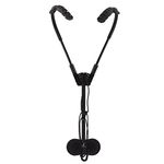 Vaguelly Saxophone Shoulder Harness Comfortable Saxophone Neck Strap Hook Aluminum Metal Sax Holder Sax Strap for Saxophone Alto Sax Soprano Clarinet, Black