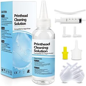 Printhead Cleaning Kit Work for Epson HP Canon Brother Inkjet Printer Head Cleaning Kit, Printhead Cleaner Kit, Printer Cleaning Solution, Printer Nozzle Liquid, Printer Cleaner for Cleaning Printer