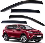 Lightronic WV94992 Outside-Mount Side Window Visor Deflector Rain Guard, Dark Smoke, 4-Pieces Set, Fits 2013-2018 Toyota Rav4