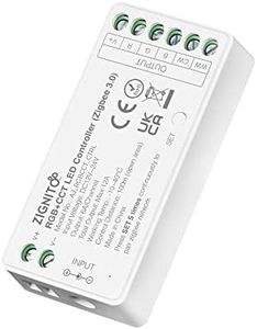 V2 Zigbee 5 in 1 LED Strip Controller – Works with RGBW, RGB, Colour Temperature (WW/CW) & Single Colour LED Strips. Requires Philips Hue and Many Other Zigbee Certified hubs** (Controller Only)