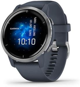 Garmin Venu 2 (43 mm), AMOLED GPS Smartwatch with All-day Advanced Health and Fitness Features, Music Storage, Wellness Smartwatch with up to 11 days battery life, Granite Blue