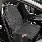 AUTOARK Pet Front Seat Cover,Dog Car Seat Cover WaterProof & Nonslip Rubber Backing with Anchors Universal Design for All Cars,Trucks & SUVs,Black,AK-027