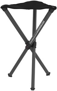 Walkstool - Modell Basic - Schwarz - 3-Beiniger Klapphocker aus Aluminium - Sitzhöhe 50 cm - Klapphocker Faltbar, Belastbar mit 150 kg - Hergestellt in Schweden