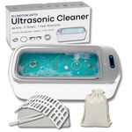 Ultrasonic Cleaner Set, 46KHz Portable Ultrasonic Jewelry Cleaner, 18Oz Clean Pod Glasses Cleaner Machine Cleaning Sets, Sonic Cleaner for Silver Jewelry Necklace Glasses Watch Denture Bracelets