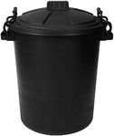 JMS we create smile 50L Plastic Bin black waterproof food storage locking lid animal feed