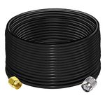 TUOLNK SMA to TNC Cable RG58 SMA Male Plug to TNC Male Low Loss Extension Cable 49.2ft(15M) TNC to SMA RF Coax Adapter Cable 50 ohm for Wireless LAN Devices