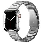 Spigen Modern Fit Metal Strap for Apple Watch Ultra (49mm) | 7 (45mm) | 6 | 5 | 4 (44mm) | 3 | 2 | 1 (42mm) - Silver (Watch not included)