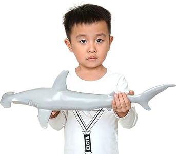 SmilerSmile Simulated Ocean Big Animal, One pc 15Inch Soft Filled Rubber Sea Educational Toys (Hammerhead Shark)