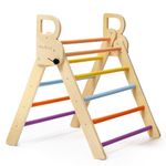 BlueWood Flodable Triangle Ladder Climbing Toy for Toddlers, Montessori Toy Indoor Playground Climbing Gym for Toddlers Kids Triangle Climbing Toys Learning Toys for Pre-Kids