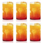 Borosil 295 ml Set of 6 pcs Berry Vision Transparent Drinking Glass | Borosilicate Glass Tumblers for Water, Cold Drinks, Juice| Flame Proof, Microwave & Dishwasher Safe | for Daily use & Gifting