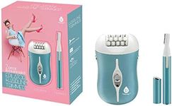 Pursonic | 2 Speed Rechargeable Epilator & Hairline Trimmer for Wet & Dry Hair Removal - Features 40 Tweezer Action Discs, Rapid & Non-Irritating Hair Removal for Up to 4 Weeks