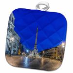 3dRose Potholder, Cotton, White, 8 x 8-inch