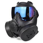 HHXT Full-face respirator M50 Head Mask Full Face Ventilative, Dedicated to Public Safety Protection, Protection With Filter Box Reusable Safety for military enthusiasts (Rainbow)