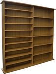 WATSONS EXTRA - 1300 CD / 552 DVD/Large Media Book Storage Shelves - Oak