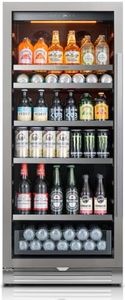 Ca'Lefort Beverage-Refrigerator 24 Inch, Tall Beverage Fridge Cellars Large Bar Drink Cabinet Built-in or Freestanding with Glass Door, Beer Cooler for Bottles and Cans Beer/Soda/Water/Wine