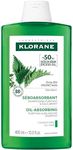 Klorane, Oil Absorbing Shampoo with Organic Nettle for Oily Hair and Scalp, Helps Absorb Excess Oil , Natural, 400ml