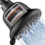 Cobbe Filtered Shower Head, Cobbe High Pressure 7 Spray Modes Shower Head with Filters, 16 Stage Shower Head Filter for Hard Water for Remove Chlorine and Harmful Substances (Matte Black)