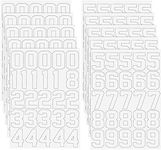 204 Pieces Sports Helmet Numbers Sticker, Hockey Helmet Stickers 1.25 Inch Vinyl Helmet Numbers Decals Self Adhesive Hockey Helmet Stickers for Baseball Hockey Football Lacrosse Batting