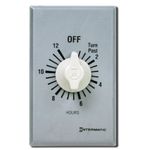 Intermatic FF312H 12-Hour Spring Loaded Wall Timer No Hold - Energy-Saving Universal Compatibility - Automatic Timer with Easy Installation, Brushed Metal Finish