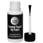 Scratch Doctor Enamel Touch Up Paint 15ml Easy and Quick Drying Suitable for Kitchen Appliances, Bathroom, Metal, Radiator, Fridge, Shower, Sink (White)