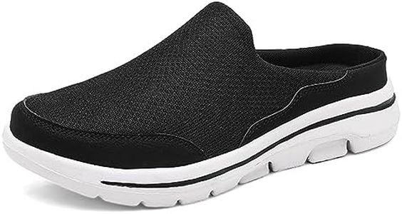 SMajong Zoccoli e Sabot Uomo Donna Comode Traspiranti Pantofole da Casa Leggero Antiscivolo Scarpe da Spiaggia Ciabatte all'aperto B Bianco Nero Taglia:39 EU