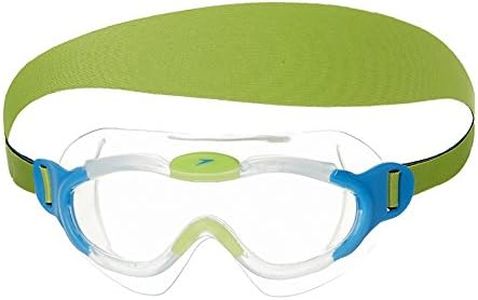 Speedo Blue Children's Sea Squad Mask Swim Goggles, Blue/Green, 2-6 years