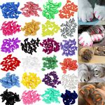 140pcs (14 Colors) Cat Nail Caps, VICTHY Cat Claw Covers Cat Nail Covers with Adhesives and Applicators (Small)