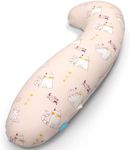 BYRIVER Small Body Pillow for Kids Girls with Cute Kitten Pilllow Cover