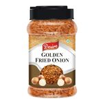 Desire Golden Fried Onion 250 Gram in Jar| Flakes |Birista | Fried Pyaz Used for Biryani, Gravies, Indian Curries