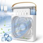 FANDAMEI Mini Cooler For Room Cooling Mini Cooler Ac Portable Air Conditioners For Home Office Artic Cooler 3 In 1 Conditioner Humidifier Purifier And Press On Nails (Multicolour)
