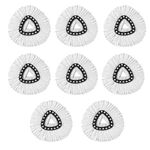 Spin Mop Head Refill for Vileda, 8Pcs Mop Head Replacement for Vileda Easy Wring Mop Head Refill, Microfiber Triangle Replacement Pads, Easy Cleaning