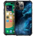 CARLOCA Compatible with iPhone 12 Mini Case,Dragon Neon Shadows iPhone 12 Mini Cases for Girls,Graphic Design Shockproof Anti-Scratch Case for iPhone 12 Mini