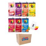 Rubicon Still Juice Drink 1 Litre - 6 Assorted Flavours 2x Each Mango Pineapple Passion Watermelon Lychee Guava Pomegranate - 12x1 Litre Rubicon Juice Drink Bundle Boxed Treatz