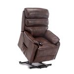 More4Homes BUCKINGHAM ELECTRIC RISE RECLINER LEATHER AIR RISER SOFA ARMCHAIR LOUNGE CHAIR (Brown)