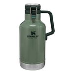 Stanley Classic Vacuum Growler, 64 oz Capacity, Stainless Steel, Hammertone Green (10-01941-063)