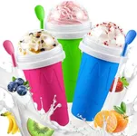 Tgosomt Slushy Cup, TIK TOK Frozen Magic Slushie Maker Cup Squeeze,Ice Cream Make,Cool Fun Stuff Things Gadgets (Blue Pink Green)