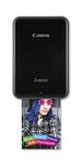 Canon Zoemini Photo Printer for Instant Prints - Pocket-sized no ink - Bluetooth connection to smart device - ZINK Paper - sticky back, smudge-proof, tear-proof, and water-resistant - Black