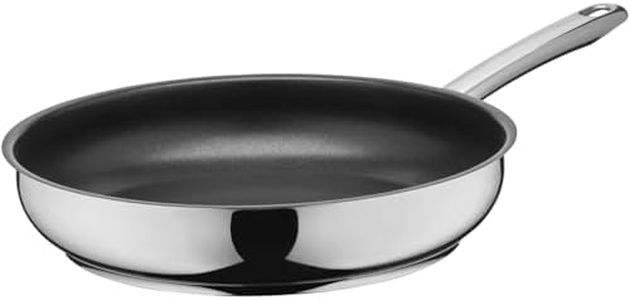 Silit Calabria Bratpfanne 28 cm – Induktionsgeeignet, Edelstahl mit langlebiger Antihaftbeschichtung, backofenfest bis 260 Grad, gleichmäßige Wärmeverteilung, gut für schonendes und fettarmes Braten