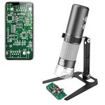 Jiusion WiFi USB Digital Handheld Microscope, 50 to 1000x Wireless Magnification Endoscope 4K 3840x2160P Camera 8 LEDs with Metal Stand for iPhone iPad Android Mac Windows Linux Chrome