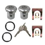 New 2 Pair Silver Door Lock Cylinder Set Fits for Chevrolet Astro Van 1985-1995 Replace DL15800, DL15802, 5070006