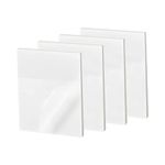 iKyce Transparent Sticky Notes Large, 2.8 x 3.8 inch Translucent Self-Sticky Notes Wide, 200 Sheets Waterproof Clear White Reading stickies, 50 Sheets Per Pad, 4 Pads in Total(70029-B04)