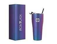 IRON °FLASK Insulated Rover Tumbler w/Lid & Straw - Leak Proof & Stainless Steel Bottle for Hot & Cold Drinks - Coffee Travel Mug, Water Metal Canteen, Thermal Cup - Aurora, 32 Oz